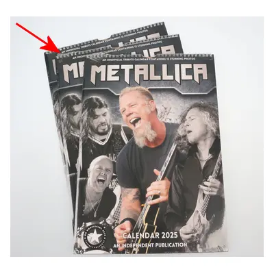 kalendář na rok METALLICA - POŠKOZENÉ