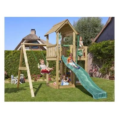 Hřiště Jungle Mansion se skluzavkou a modulem 1-Swing Frame 2.0