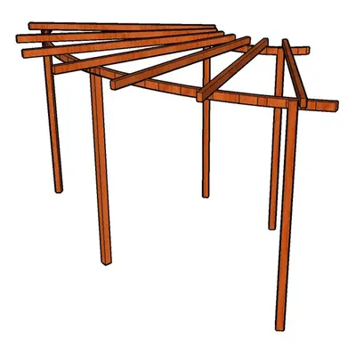 Pergola Linda 12 stojky 7 x 7 cm