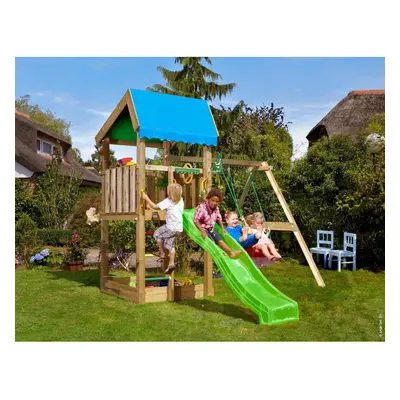 Hřiště Jungle Home se skluzavkou a modulem 2-Swing Frame 2.0