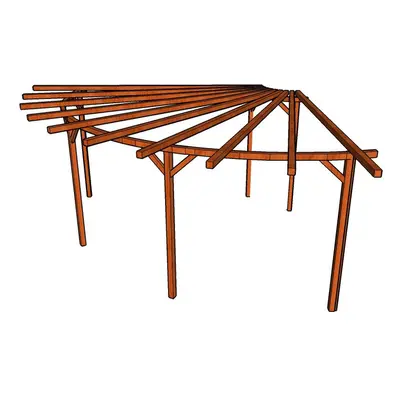 Pergola Linda 11 stojky 9 x 9 cm