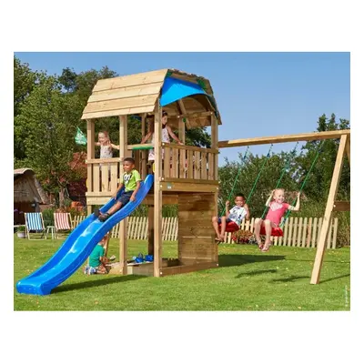 Hřiště Jungle House se skluzavkou a modulem 2-Swing Frame 2.0