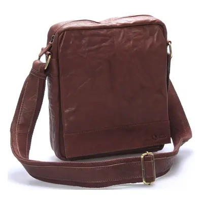 Luxusní velká kožená crossbody taška hnědá - Sendi Design Diverze