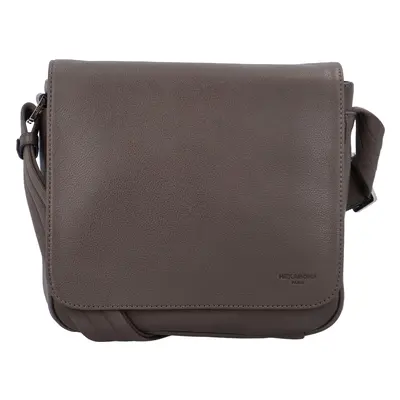 Kožená crossbody taška tmavá taupe - Hexagona Liary