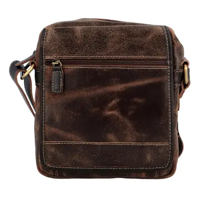 Pánská kožená crossbody taška hnědá - Wild Spencer