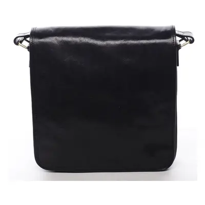 Kožená crossbody taška černá - Delami Mason