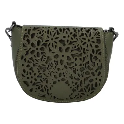 Dámská kožená crossbody kabelka khaki - ItalY Betteryela