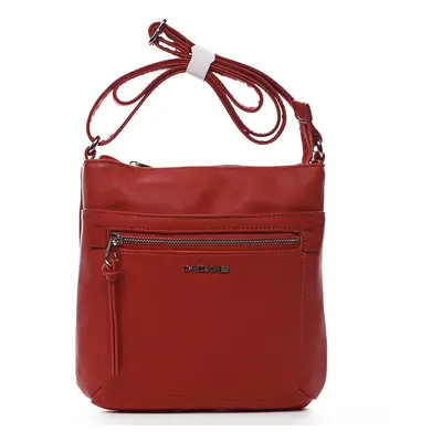 Dámská crossbody kabelka tmavě červená - David Jones Eayni