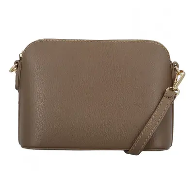 Dámská kožená crossbody kabelka taupe - Delami Gosslin