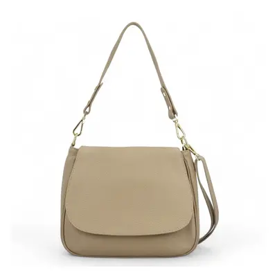 Dámská kožená crossbody taupe - Delami Yvette