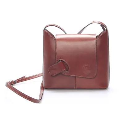 Dámská kožená crossbody kabelka hnědá - ItalY Misty