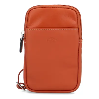 Dámská kožená crossbody kapsa oranžová - Katana Soffix