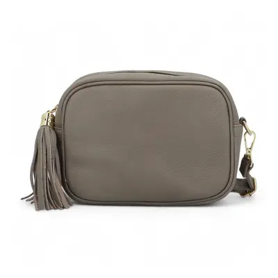 Dámská kožená crossbody kabelka taupe - Delami Kriane