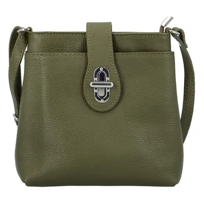 Dámská kožená crossbody kabelka khaki - ItalY Laira