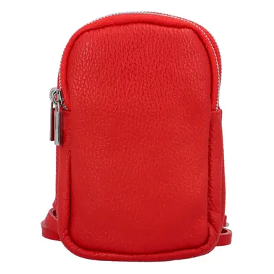 Dámské kožené crossbody pouzdro červené - Delami Valli