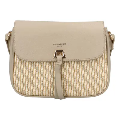 Dámská crossbody kabelka béžová - David Jones Flou