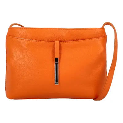 Dámská kožená crossbody kabelka oranžová - ItalY Eneta