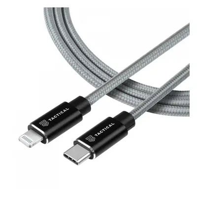 Kabel Tactical Fast Rope Aramid Cable USB-C/Lightning MFi, 1m, šedá