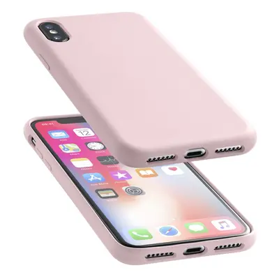 Silikonové pouzdro CellularLine Sensation pro Apple iPhone X/XS, starorůžová