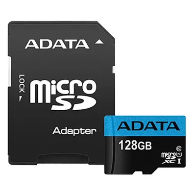 Paměťová karta ADATA 128GB microSDXC, class 10, UHS-1, s adaptérem