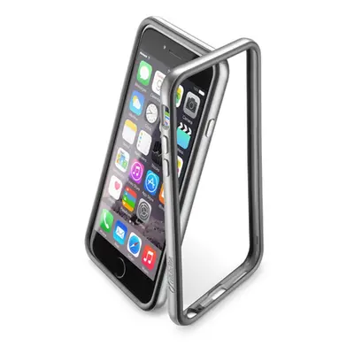 Ochranný rámeček CellularLine Bumper Satin pro Apple iPhone 6/6S, šedá