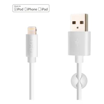 Datový a nabíjecí kabel FIXED s konektorem Lightning, 2,4A, White