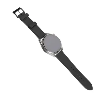 Kožený řemínek FIXED Leather Strap s šířkou 20mm pro smartwatch, černá