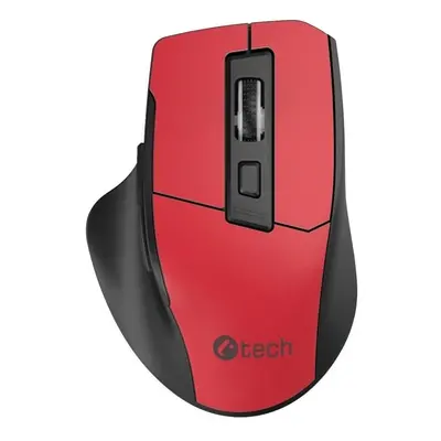 C-TECH myš Ergo WLM-05, 1600DPI, 6 tlačítek, USB nano receiver, červená