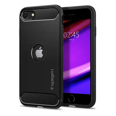 Ochranný kryt Spigen Rugged Armor pro Apple iPhone SE 2020/2022, černá