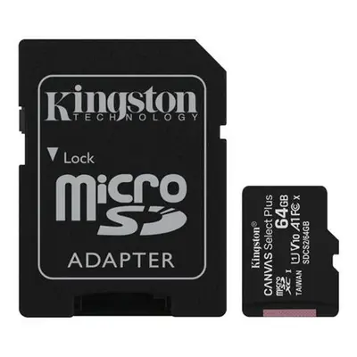 Paměťová karta Kingston Micro 64GB Class 10 UHS-I s adaptérem SD2