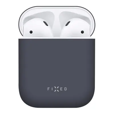 Ultratenké silikonové pouzdro FIXED Silky pro Apple Airpods, modrá