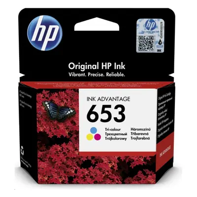 HP 653 originální inkoustová kazeta tříbarevná 3YM74AE