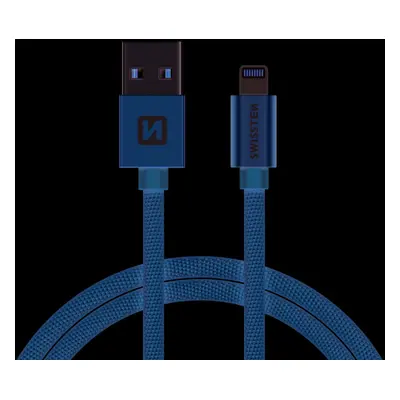 Datový kabel Swissten Textile USB Lightning 2 M, gold