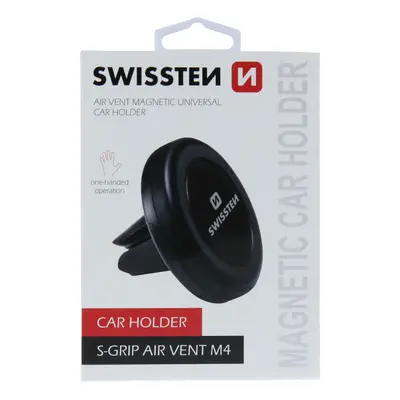 Magnetický držák do ventilace auta Swissten S-Grip AV-M4, černý