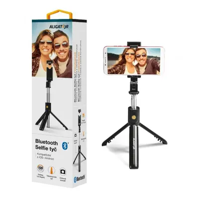 Držák SELFIE s Bluetooth ALIGATOR HA12, tripod, black