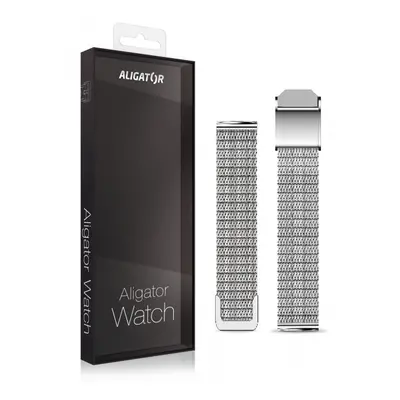 Kovový řemínek ALIGATOR pro Watch Grace 16mm, stříbrná