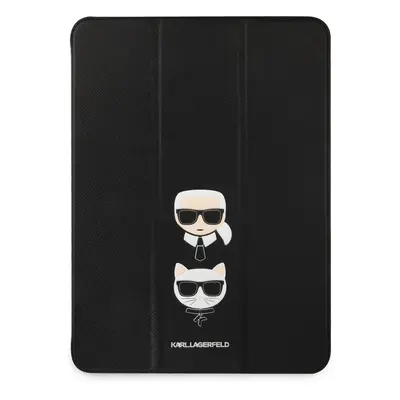 Pouzdro na tablet Karl Lagerfeld and Choupette Head Saffiano KLFC11OKCK pro Apple iPad Pro 11, č