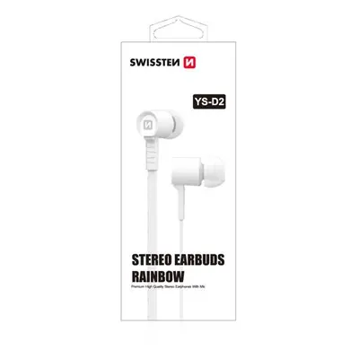 SLUCHÁTKA SWISSTEN EARBUDS RAINBOW YS-D2 white