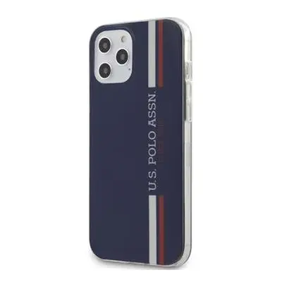 Silikonový kryt USHCP12SPCUSSNV U.S. Polo Tricolor Vertical Stripes pro Apple iPhone 12 mini 5.4