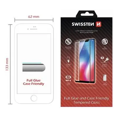 Tvrzené sklo Swissten Full Glue, Color Frame, Case Friendly pro Xiaomi Redmi 9A/Xiaomi Redmi 9AT