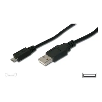 Datový kabel USB/microUSB PremiumCord 2m černý (bulk)