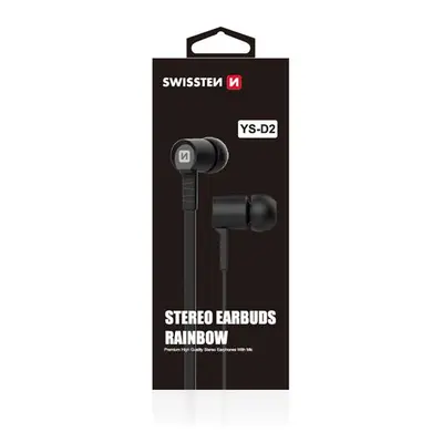 SLUCHÁTKA SWISSTEN EARBUDS RAINBOW YS-D2 black