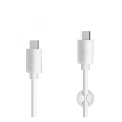 Dlouhý datový a nabíjecí USB-C kabel FIXED s konektorem USB-C, USB 2.0, 2 metry, 15W, White