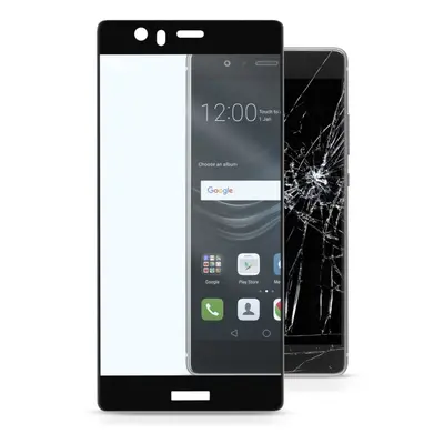 Tvrzené sklo CellularLine CAPSULE pro Huawei P9, Fullface black