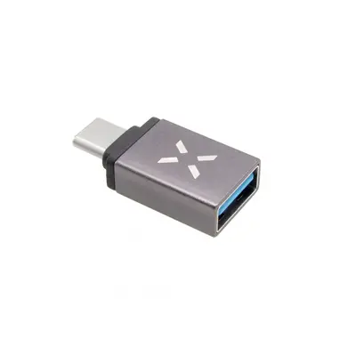 Redukce z hliníku FIXED Link USB-A na USB-C, šedá