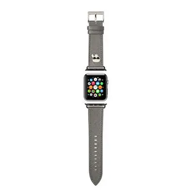 PU řemínek Karl Lagerfeld Karl Head pro Apple Watch 42/44mm, silver