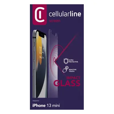 Tvrzené sklo Cellularline Second Glass Ultra pro Apple iPhone 13 Mini