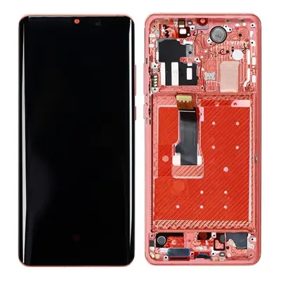 LCD + dotyk + přední kryt + baterie pro Huawei P30 Pro, amber sunrice (Service Pack)