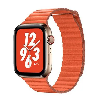 Koženkový řemínek COTEetCI Leather Back Loop Band pro Apple Watch 42/44mm, oranžová