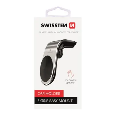 Magnetický držák do ventilace auta Swissten Easy Mount, silver